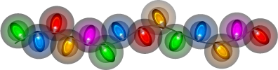 colorful Christmas light strand